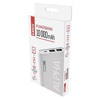 Power bank 10000 mAh EMOS Alpha 10S biela