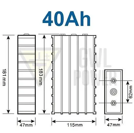 Baterie (článek) LiFePO4 3.3V 40Ah