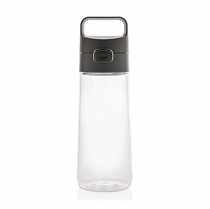Láhev na vodu s uzamykatelným víčkem XD Design 600ml transparentní