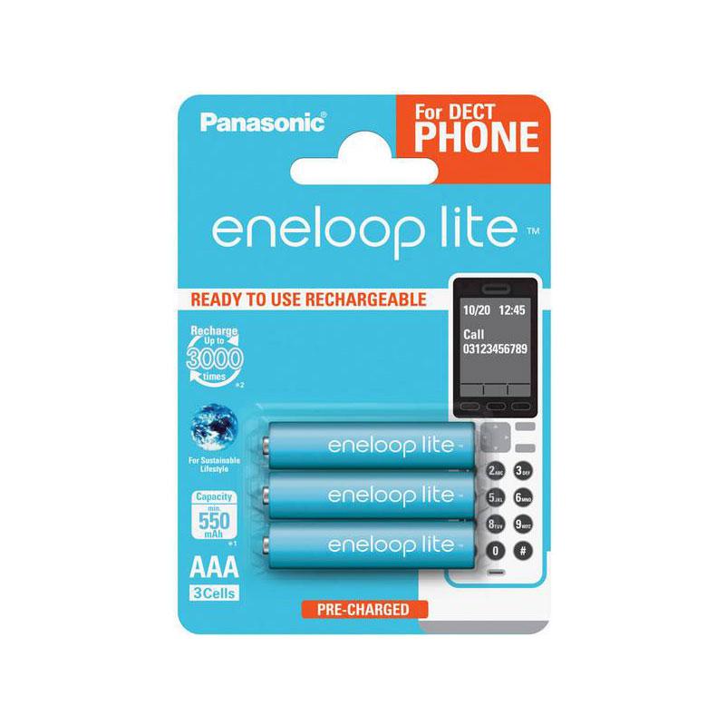 Nabíjecí baterie Panasonic Eneloop Lite AAA Ni-MH 550 mAh, 1.2 V balení 3 ks