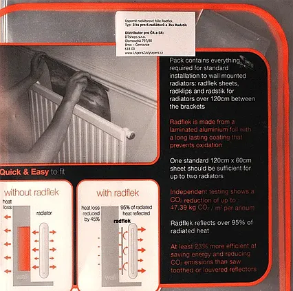 Heatkeeper Reflexní fólie za radiátor - 10 panelů