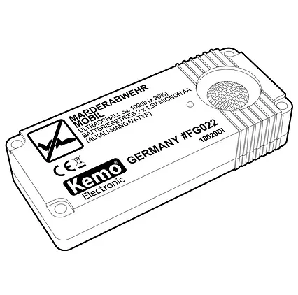 Ultrazvukový odpudzovač kún a potkanov Kemo FG022 3V/DC