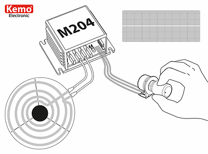 Ovládání výstupu - potenciometr Kemo M204 230V AC max.16A
