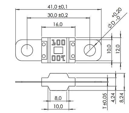 Poistka pre fotovoltaické systémy MIDI 200A 0-58V DC 30mm