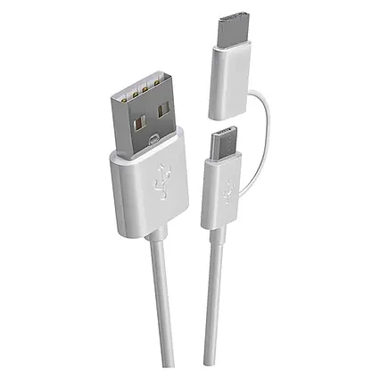 Powerbank EMOS Alpha 20 20000mAh biely + kabel 2 v 1 USB