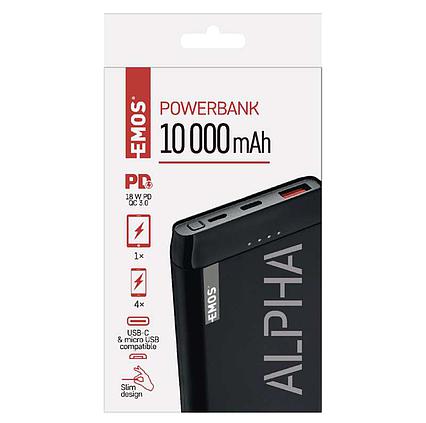 Power bank 10000 mAh EMOS AlphaQ 10 černá