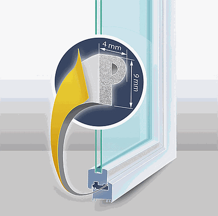 Samolepicí izolace na dveře a okna Delight 11597WH-100 bílá - P