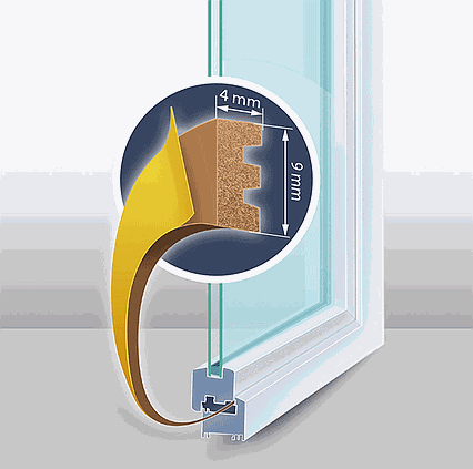 Samolepicí izolace na dveře a okna Delight 11598BR-100 hnědá - E