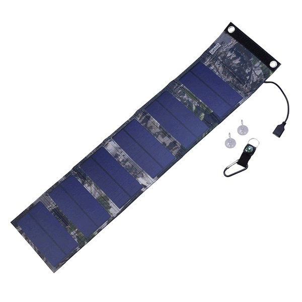 Skladatelný solárny panel ES-6 9W 2x USB 5V