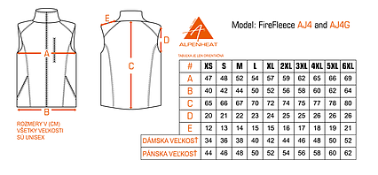 Vyhřívaná vesta Alpenheat FIRE-FLEECE velikost XL
