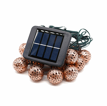 Solárna LED reťaz SolarCentre Elan Copper Ball SS9954 20 LED