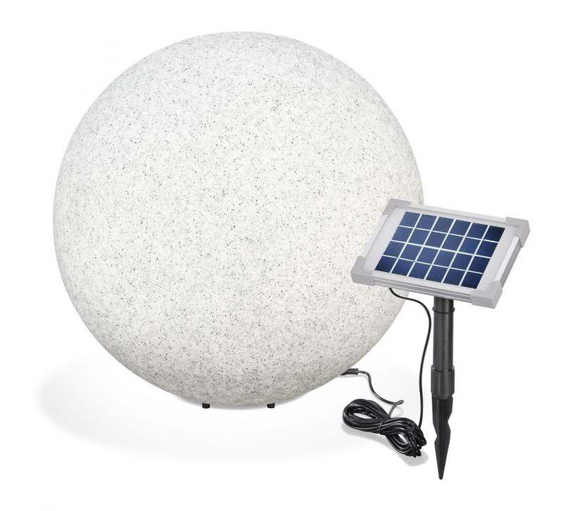 Solárna záhradná guľa Esotec Mega Stones 106022 50cm - kamenná