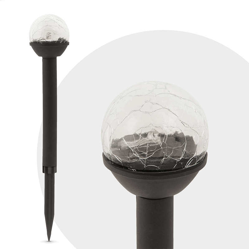Solární zahradní LED lampa 11416B "Krištál"