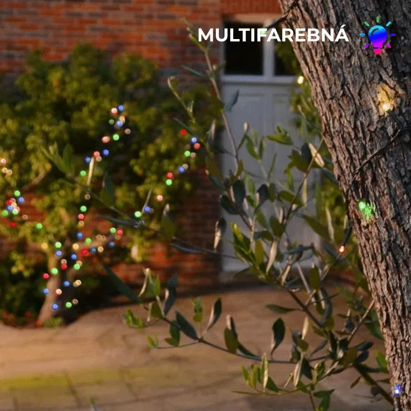 Solárna LED reťaz s USB SolarCentre Lumify - 100 LED/10m multifarebná