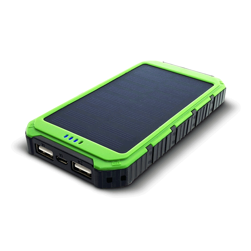 Solárny powerbank 0.8W 6000mAh S6000G zelená