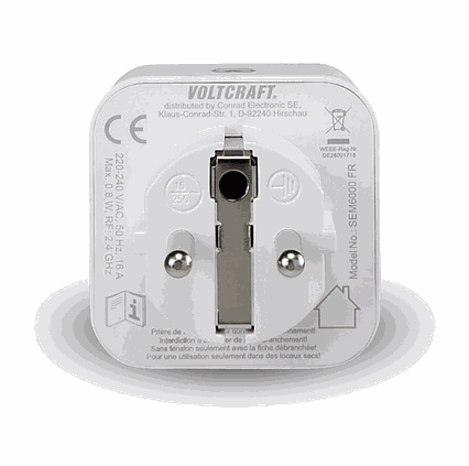 Zásuvkový měřič spotřeby a spínací zásuvka 2V1 Voltcraft s Bluetooth