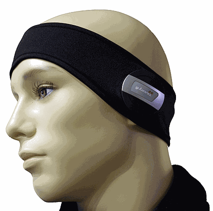 Běžecká čelenka Glovii BG2XO s Bluetooth barva černá