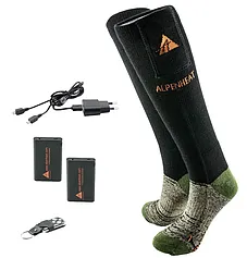 Vyhřívané ponožky Alpenheat FIRE-SOCKS vlna velikost L s dálkovým ovládáním