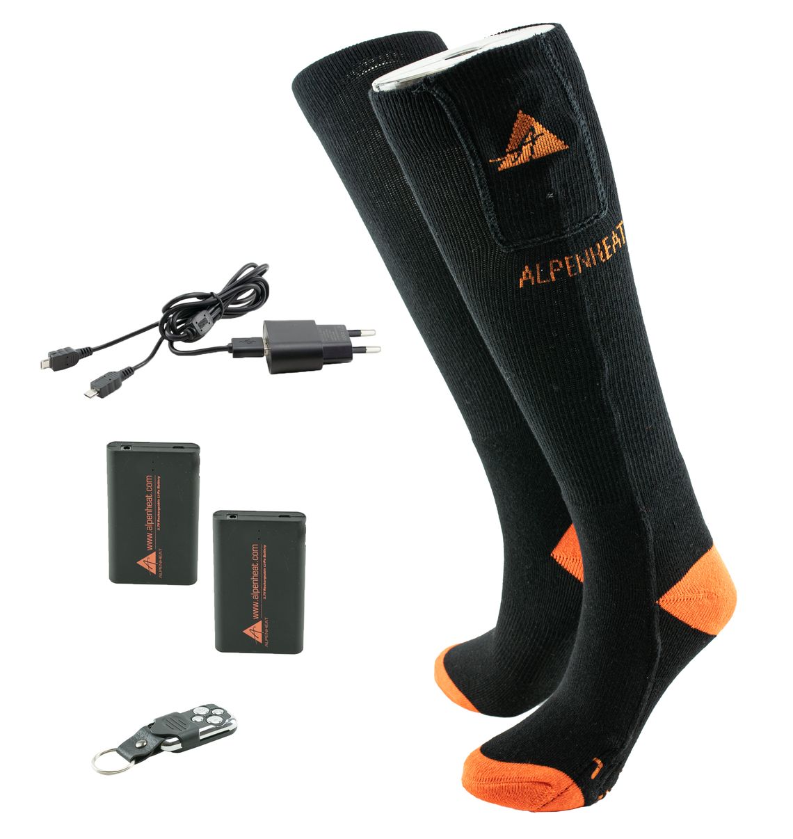 Alpenheat Vyhřívané ponožky Alpenheat FIRE-SOCKS bavlna velikost L s dálkovým ovládáním