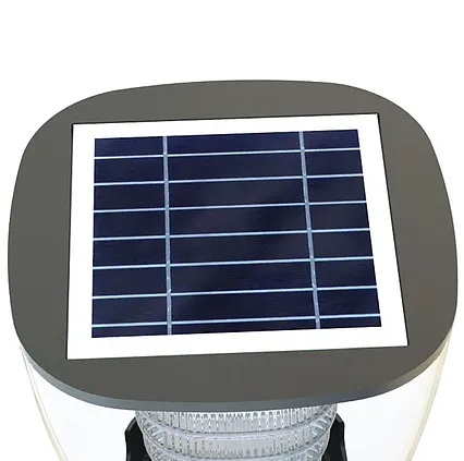 Záhradná solárna LED lampa Powerneed 1,6 W 100lm teplá biela 27cm