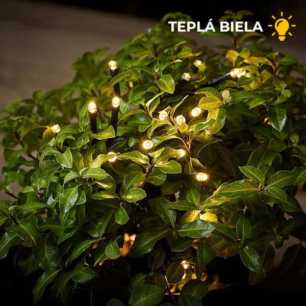 Solární LED řetěz Cole & Bright Dual Power 100 LED 11,9m -teplá bílá