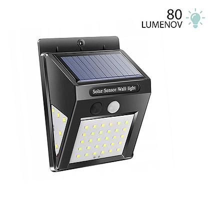 LED solárne svietidlo 8W so senzorom pohybu a súmraku - neutrálna biela