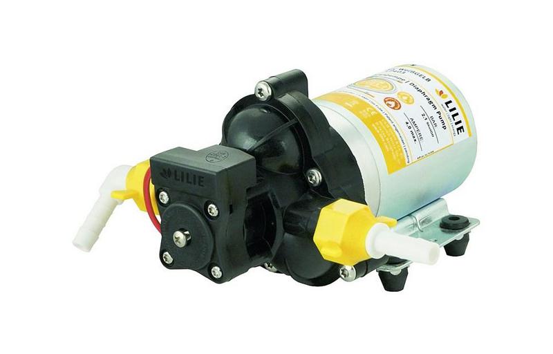 Tlakové prietokové čerpadlo LILIE 12V pre pitnú vodu 10,6l/min 1,75 bar