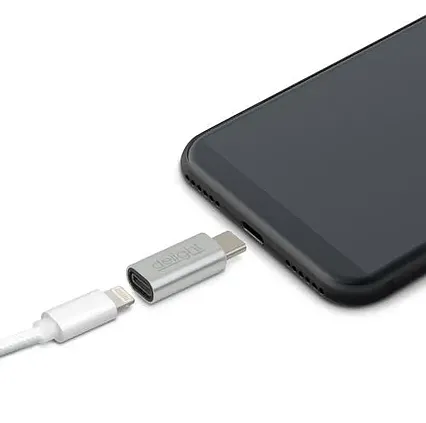 Adaptér iPhone lightning typ C - stříbrný