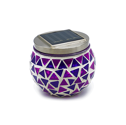 Solárna mozaiková purpurová LED lampa Esotec Lila 102322