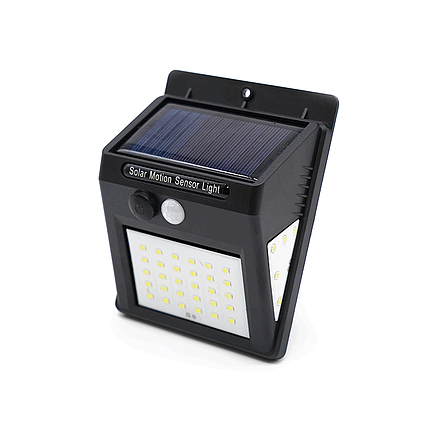 LED solární svítidlo 8W se senzorem pohybu a soumraku - neutrální bílá
