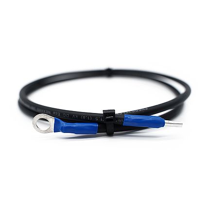 2 x 1m bateriový kabel 6mm² s 30A AGU pojistkou