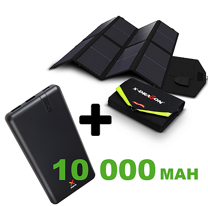 Skládatelná solární nabíječka 40W X-Dragon + 10000mAh Powerbank Xtorm FS303