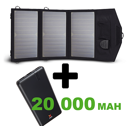 Skládatelná solární nabíječka 21W Allpowers + 20000mAh Powerbank Xtorm FS304