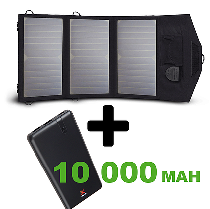 Skladateľná solárna nabíjačka 21W Allpowers + 10000mAh Powerbank Xtorm FS303