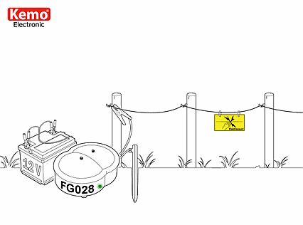 Zdroj pre elektrický ohradník Kemo FG028 12V