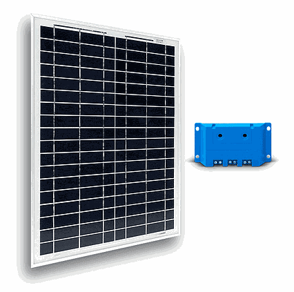 Solární panel polykrystalický 40Wp a regulátor nabíjení Shine 5A