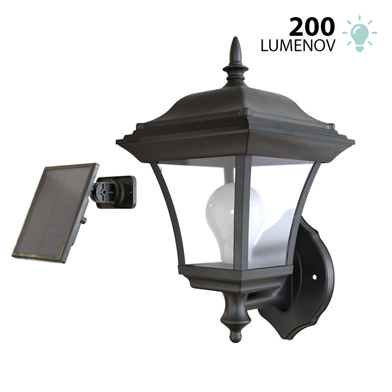Solární lampa na stěnu SolarCentre Esher 200 Lumenů teplá bílá