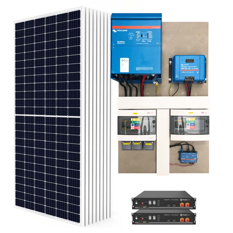 E-shop Ecoprodukt Plug & Play hybridný solárny systém Victron 48V 5000VA 4,1kWp 10,8kWh