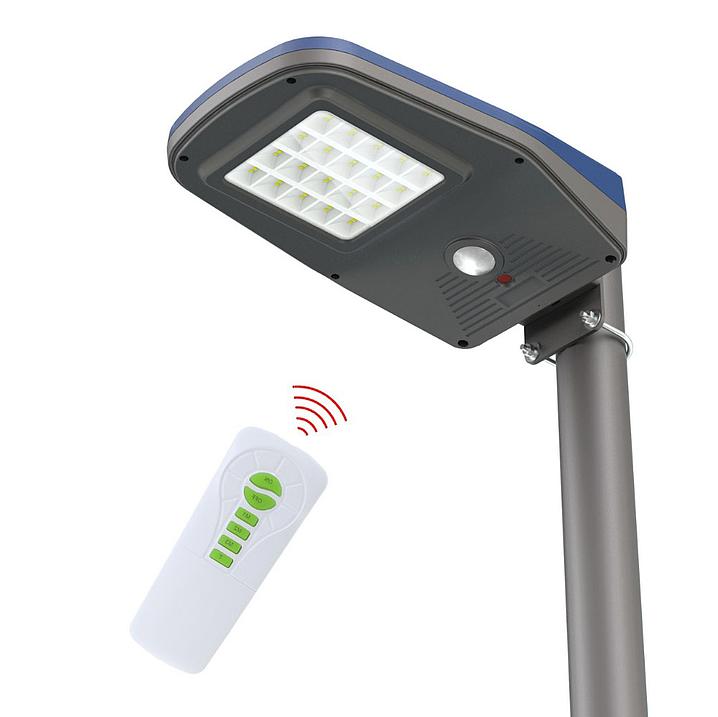 Solárna pouličná lampa SCL01M 2000 lm s diaľkovým ovládaním na stĺp / stenu