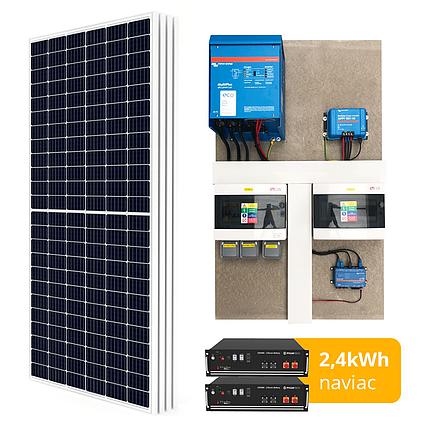 Předpřipravený hybridní solární systém Victron 48V 3000VA 1,82kWp 7,2kWh