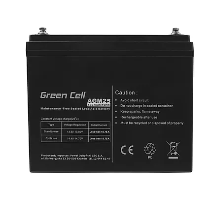 Bezúdržbová batéria Green Cell AGM25 12V 75Ah VRLA