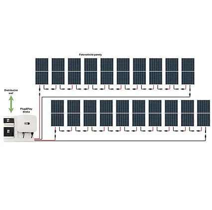 On-grid Huawei 10kWp 3-fáz predpripravený solárny systém 