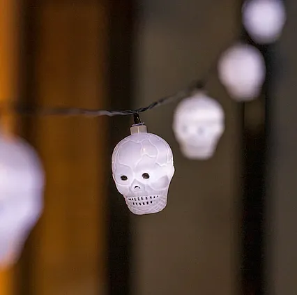 Solárna LED reťaz SolarCentre Halloween Skull - 20 svetiel