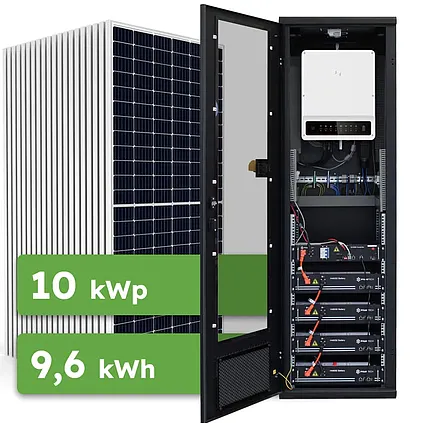 Hybrid GoodWe 10kWp 9,6kWh RACK 3-fáz předpřipravený solární systém