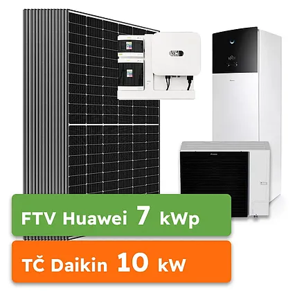On-grid Huawei 7kWp + Tepelné čerpadlo Daikin Altherma 3 RF 10kW