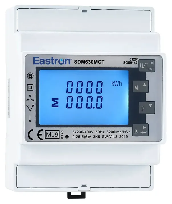 Měřič výkonu Eastron SDM630MCT - 1/3fázový