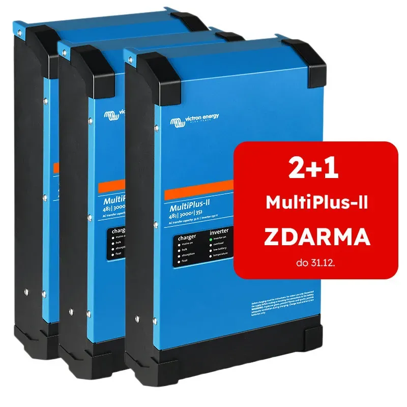 Hybridný menič a nabíjačka Victron Energy Multiplus-II 48V 3000VA 2+1 zdarma