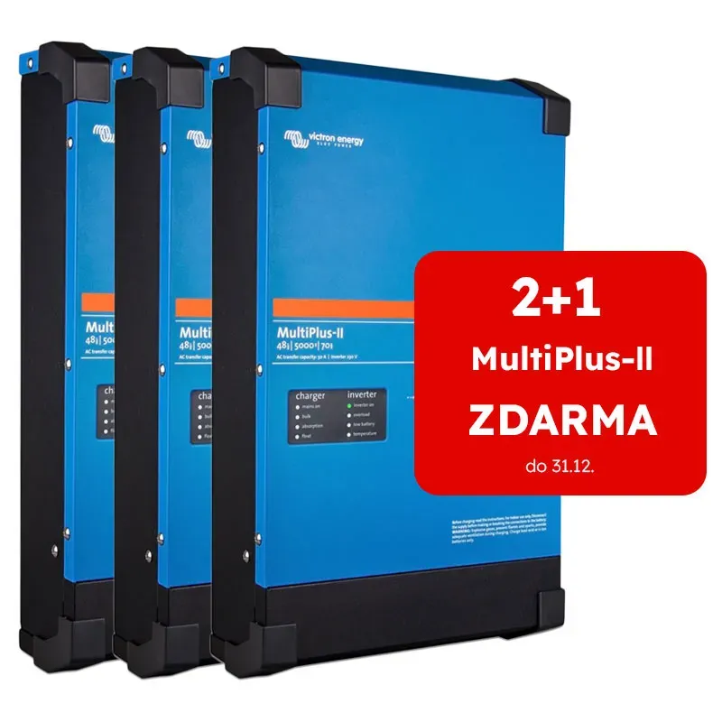 Hybridní měnič a nabíječka Victron Energy Multiplus-II 48V 5000VA 2+1 zdarma