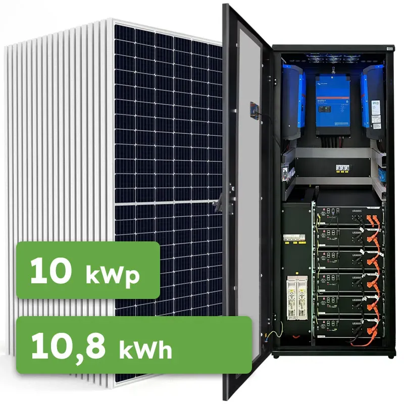 Hybrid Victron 9,84kWp 10,8kWh 3-fáz RACK předpřipravený solární systém