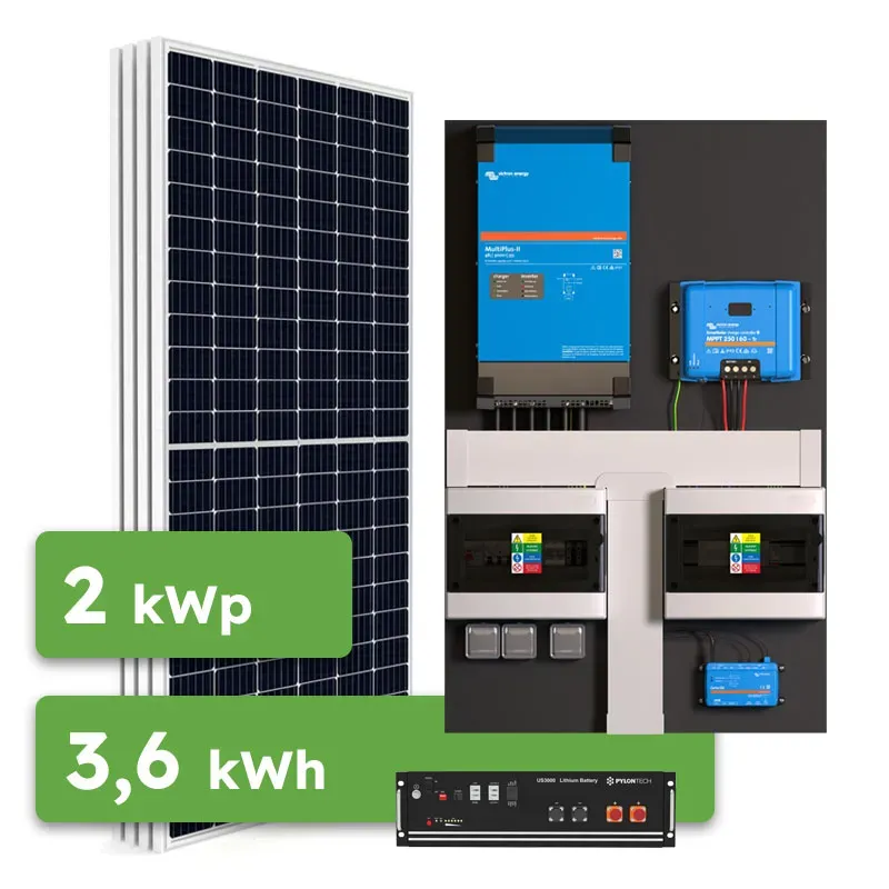 Hybrid Victron 2,4kWp 3,6kWh 1-fáz předpřipravený solární systém